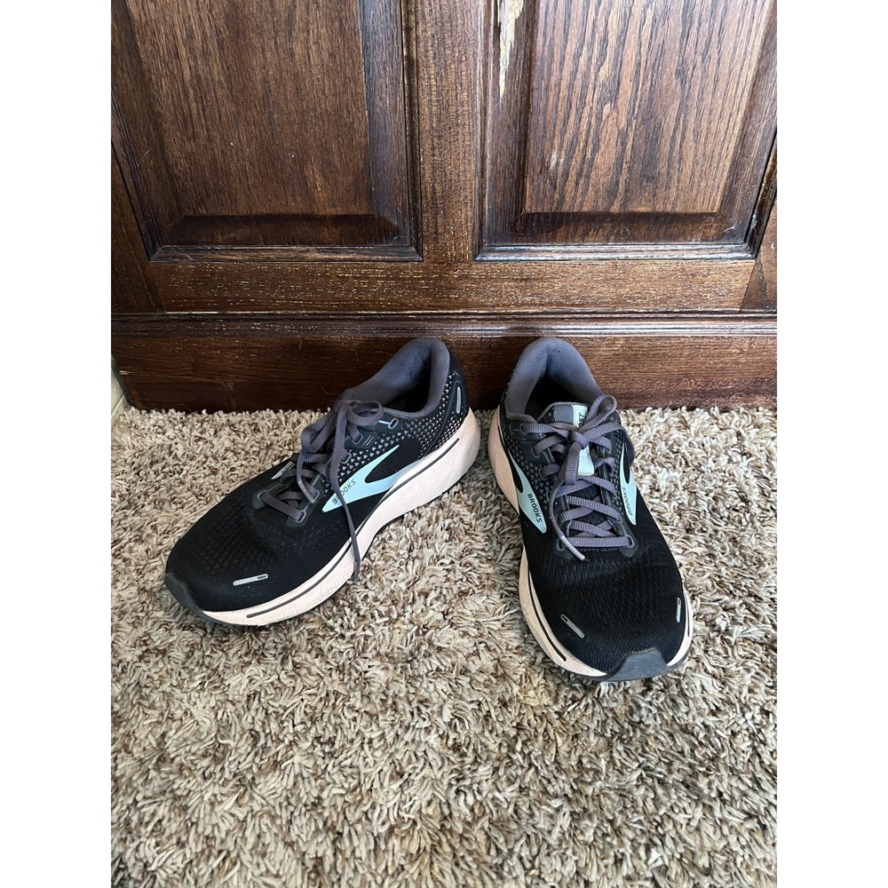 Brooks Ghost 14 Blue Black Pink Running Shoes Cushion Women's Size 9.5 B (Med)